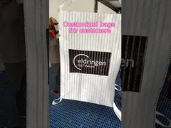 Maquillaje ventilado de leña transpirable FIBC Bolsa a granel Bolsa grande con malla en cuatro lados